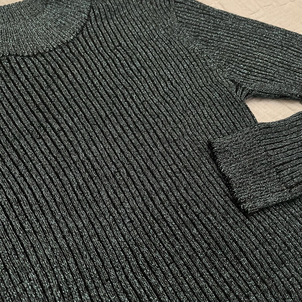 H&M Blue Sparkly Mockneck